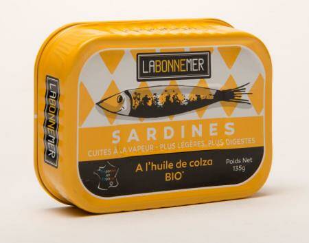 Sardines a l'huile de colza BIO