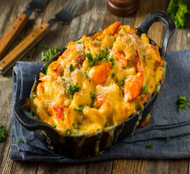 Gratin de fruits de mer aux Homard