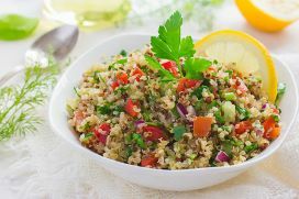Salade de Quinoa aux crevettes Maison