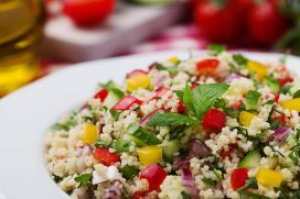 Salade de taboulé aux crevettes maison