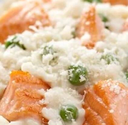 Risotto aux saumon et ail des Ours